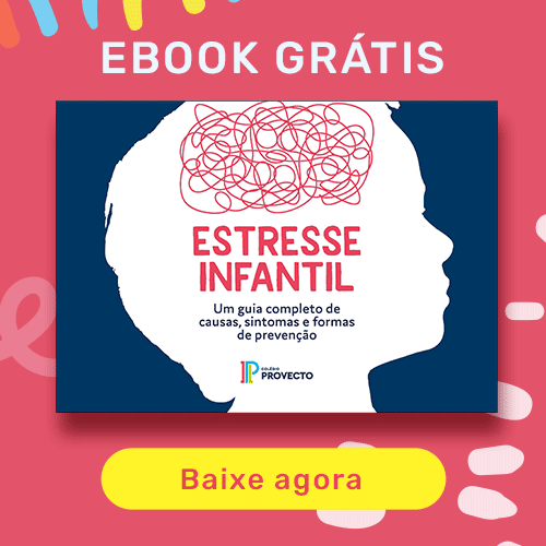 Banner ebook estresse infantil produzido pelo coégio provecto
